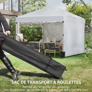 Pavilion de gradina Re-Bloom, otel/Oxford, 297x297x288 cm, pereti 297x197 cm, gri deschis - Verificat A · Re-Bloom - Img 3