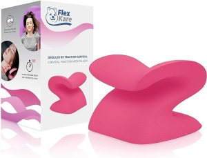 Perna cervicala Flex Kare, roz, ergonomica si ortopedica, poliuretan, 14 x 22,5 x 10 cm - Img 4