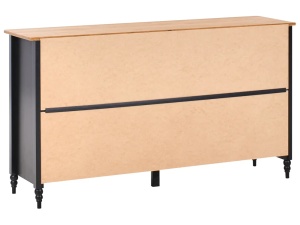 Produs Resigilat Bufet cu 2 usi Re-Bloom Shillington, lemn de pin, 150x40x83 cm, raft 80x33x35 cm, picioare 13 cm, negru/natur - Verificat A - Img 6