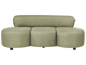 Produs Resigilat Canapea 3 locuri Re-Bloom Blavand, textil/placaj, 183x87x76 cm, arcuri elicoidale+sinuoase, spuma, 100 kg/persoana, verde masliniu - Verificat A