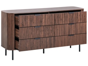 Produs Resigilat Comoda Re-Bloom Bradley, 6 sertare, MDF/fier, 153x47x81 cm, 20 kg, maro inchis - Verificat A - Img 2