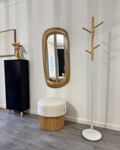 Produs Resigilat Cuier Re-Bloom Auburn, lemn de pin/otel, 6 agatatori, 29x29x170 cm, alb/natur - Verificat A - Img 4