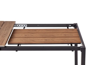 Produs Resigilat Masa extensibila de gradina Re-Bloom Tofane, lemn/plastic/aluminiu, 198-248x90x77 cm, 8 persoane, 160 kg, negru/maro - Verificat A - Img 4