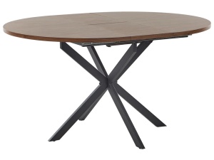 Produs Resigilat Masa extensibila Re-Bloom Friona, MDF/fier, 110-140x110x75 cm, 6 persoane, maro inchis/negru - Verificat A