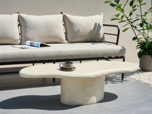 Produs Resigilat Masuta de cafea Re-Bloom Conza, oxid de magneziu, 120x57x34 cm, 150 kg, 20 kg, bej - Verificat A - Img 6