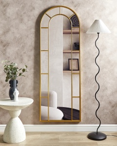 Produs Resigilat Oglinda de perete Re-Bloom Crosses, metal/sticla, 60x3x170 cm, auriu - Verificat A - Img 2