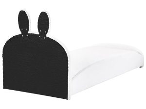 Produs Resigilat Pat copii model Rabbit Re-Bloom Perros, 90x200 cm, textil/placaj plop, somiera 17 lamele, tablie 98x70 cm, 150 kg, alb - Verificat A - Img 5