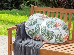 Produs Resigilat Set 2 perne de exterior Re-Bloom Torrazzo, poliester, 40x40x10 cm, UV5, rezistente la apa, multicolor - Verificat A - Img 2