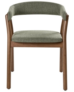 Produs Resigilat Set 2 scaune de bucatarie Re-Bloom Mylo, textil/MDF, 58x56x77 cm, spuma, 120 kg, maro inchis/verde - Verificat A - Img 4