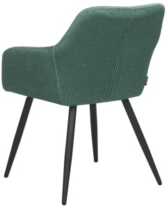Produs Resigilat Set 2 scaune de masa Re-Bloom Casmalia, catifea, 60x66x80 cm, sezut 50x36 cm, 150 kg, verde inchis/negru - Verificat A - Img 6