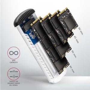 Rack extern Axagon EEM2-SA pentru SSD M.2 la USB Type-A 3.2 gen1 micro B, Resigilat, Grad A - Img 2