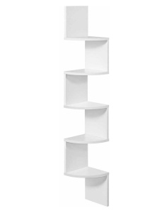 Raft de perete Vasagle, PAL, alb, 20 x 20 x 126 cm, Resigilat, Grad A