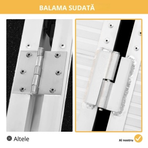 Rampe mobile pentru scaune rulante Re-Bloom, antiaderente, aluminiu, argintiu, 183 x 72 x 5 cm, Resigilat, Grad A - Img 5