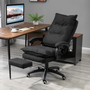 Scaun birou ergonomic cu masaj, 6 puncte, inaltime reglabila, textil in, Negru - Verificat A · Re-Bloom - Img 3
