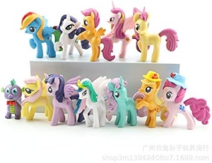 Set de 12 decoratiuni pentru tort Smileh, plastic, multicolor, 4-5 cm - Img 3