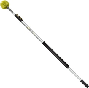 Set maner telescopic cu pamatuf DocaPole, plastic/aluminiu, galben/negru/argintiu, 3,6 m - Img 3