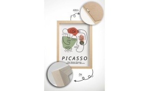 Set tablou decorativ Re-Bloom, 3 piese, lemn masiv/MDF, multicolor, 33 x 48 cm - Img 2