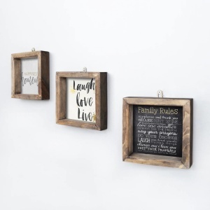 Set tablou decorativ Re-Bloom, 3 piese, MDF, multicolor, 15 x 15 x 4 cm - Img 3