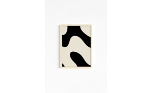 Set tablou decorativ Re-Bloom, MDF/lemn masiv, alb/natur/negru, 50 x 70 cm - Img 4