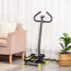 Stepper fitness cu maner reglabil, monitor LCD, pistoane hidraulice, otel, Gri - Verificat A · Re-Bloom - Img 2