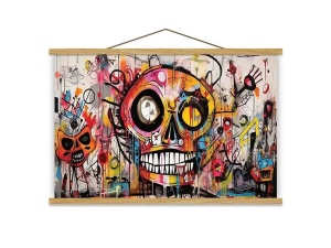 Tablou decorativ canvas 50x70 cm, panza/lemn, design modern vibrant, multicolor - Verificat A · Re-Bloom