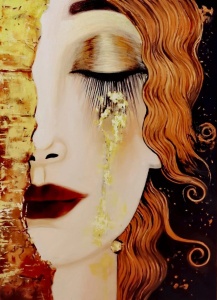 Tablou decorativ canvas model femeie, 50x70 cm, panza/lemn, multicolor - Verificat A · Re-Bloom
