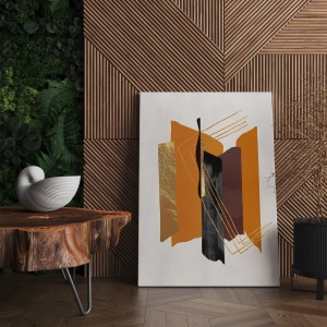 Tablou decorativ canvas pe sasiu de lemn, 50x70 cm, design modern, multicolor - Verificat A · Re-Bloom - Img 3