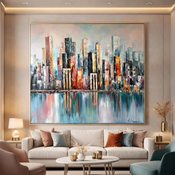 Tablou decorativ panoramic 50x120 cm, panza/MDF, rama lemn, multicolor - Verificat A · Re-Bloom - Img 3