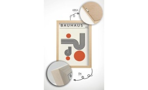 Tablou decorativ Re-Bloom, 3 piese, lemn masiv/MDF, multicolor, 33 x 48 cm - Img 2