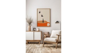 Tablou decorativ Re-Bloom, lemn masiv/MDF, multicolor, 33 x 48 cm, Resigilat, Grad B - Img 3