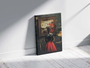 Tablou decorativ Re-Bloom, lemn/panza, multicolor, 45 x 70 cm - Img 2
