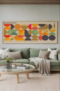 Tablou decorativ Re-Bloom, MDF/lemn masiv, multicolor, 50 x 120 cm - Img 4