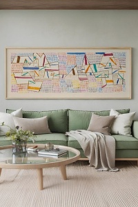 Tablou decorativ Re-Bloom, MDF/lemn masiv, multicolor, 50 x 120 cm, Resigilat, Grad B - Img 2