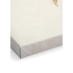 Tablou decorativ Re-Bloom, panza/lemn, alb/auriu, 40 x 60 cm - Img 2