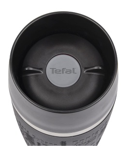 Termos calatorie Tefal Mug Fun K3081114, inox, 0.36 L, Negru – Inox, servire 360 grade, Resigilat, Grad A - Img 3