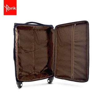 Troler Textil, 24 inch, 68 L, Mediu/M 70x40x28 cm, valiza fermoar cifru antifurt, roti 360°, geamantan maner telescopic, troller expandabil, Albastru, Resigilat, Grad A - Img 3