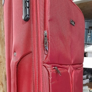 Troler Textil, Rorik® Explorer, 28 inch, 106 L, Mare/L 82x47x30 cm, valiza fermoar cifru antifurt, roti 360°, geamantan maner telescopic, troller expandabil, Rosu, Resigilat, Grad A - Img 5