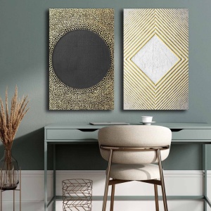 Wallity set 2 tablouri decorative canvas, 2x45x70 cm, panza 100% 2.8mm, rama lemn pin 100%, multicolor - Verificat A · Re-Bloom