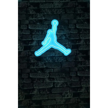 Wallxpert decor de perete LED neon 42x40x2 cm, neon IP67, sablon PVC, cablu 375cm, adaptor 12V 4A, albastru - Verificat B · Re-Bloom - Img 5