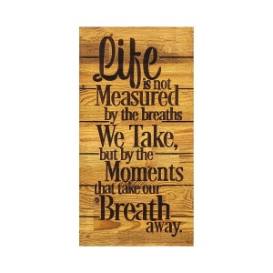 Wallxpert decor de perete lemn masiv, 30x3x58 cm, grosime 3cm, nuc/negru - Verificat A · Re-Bloom - Img 1