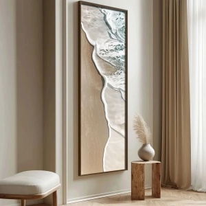 Wallxpert tablou decorativ inramat, 40x120 cm, MDF 3mm, imprimare UV, cadru lemn pin 3.5mm, format panoramic, multicolor - Verificat A · Re-Bloom - Img 3