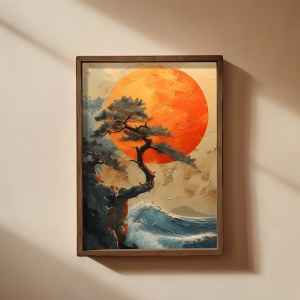 Wallxpert tablou decorativ inramat MDF 35x47x3.5 cm, cadru brad 100%, design modern, multicolor - Verificat A · Re-Bloom - Img 3