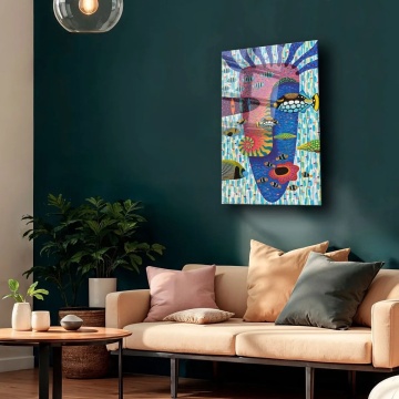 Wallxpert tablou din sticla securizata 50x70 cm, sticla calita 4mm, imprimare UV, multicolor - Verificat A · Re-Bloom - Img 3