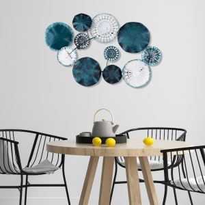 Accesoriu decorativ de perete din metal Re-Bloom, 82 x 50 x 5 cm, handmade, 1,2 kg, Resigilat, Grad A - Img 2
