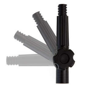 Accesoriu reglabil pentru manerul extensibil DocaPole, metal/silicon, negru, 180 grade