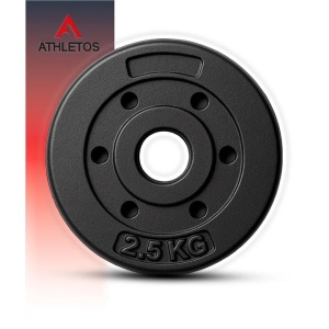 Athletos set discuri suplimentare 20kg (4x3+2x2.5+2x1.25kg), ciment, fara bara - Verificat A · Re-Bloom - Img 3
