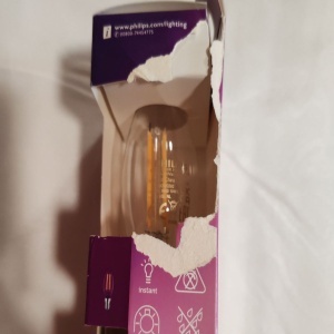 Bec LED Philips lumanare cu filament, E14, 6.5W (60W), 806 lm, lumina calda (2700K), Clasa energetica E, Resigilat, Grad A - Img 3