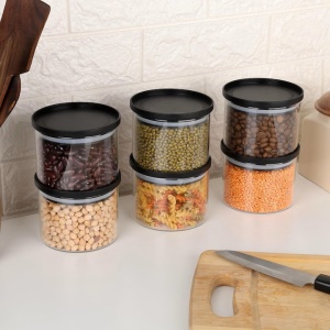 Belle Vous set 10 recipiente sticla borosilicata cu capac silicon etans, 160ml, 9.5x8 cm, transparent - Verificat A · Re-Bloom - Img 4