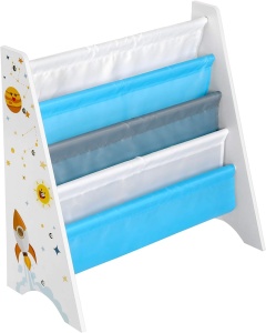 Biblioteca pentru copii Songmics, PAL/textil, multicolor, 62,5 x 28 x 60 cm, Resigilat, Grad A - Img 1