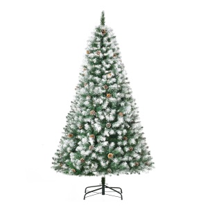 Brad artificial de Craciun Re-Bloom, plastic/otel, verde/alb, 103 x 180 cm, Resigilat, Grad A